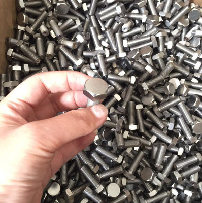 【廠家直銷】DIN933鈦螺絲M10*40 TC4螺栓 GB/T5783 純鈦螺絲TA2 庫存大 規(guī)格全