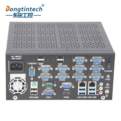 Dongtintech 東田桌面式工控機(jī)IPC-5304I 12串 10USB工業(yè)服務(wù)器電腦