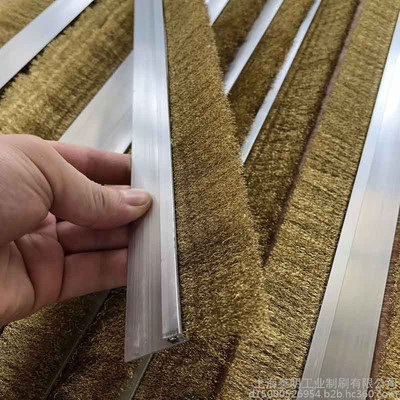 叁明多款 工業(yè)銅絲排刷 銅絲刷條 鋁合金銅絲條刷 毛長20-100mm均有現(xiàn)貨